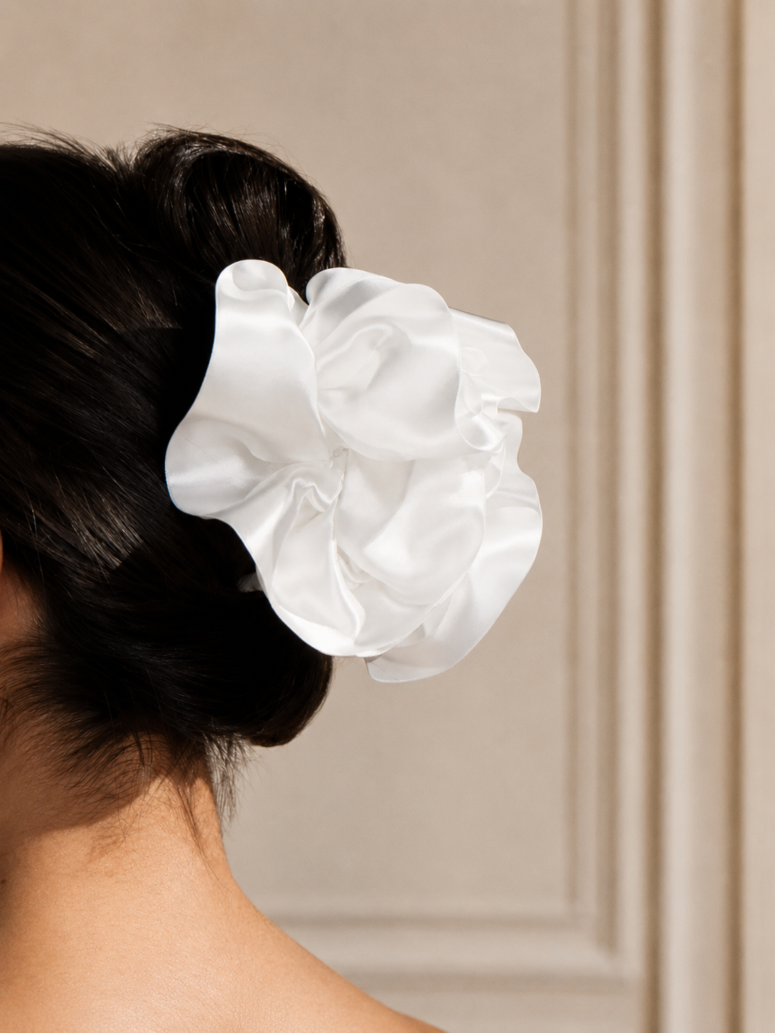 Satin Ruffle Jaw Clip